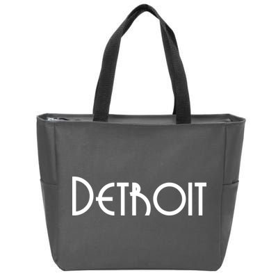 Vintage Style Detroit Logo Zip Tote Bag
