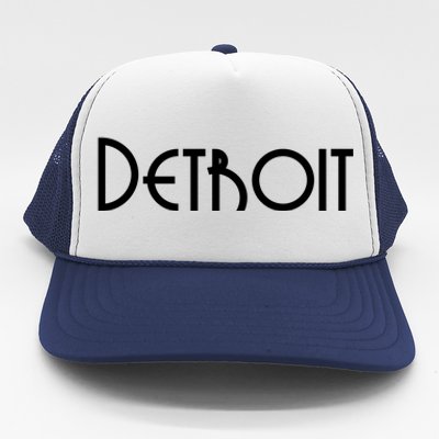 Vintage Style Detroit Logo Trucker Hat