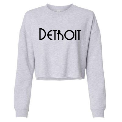 Vintage Style Detroit Logo Cropped Pullover Crew