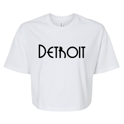 Vintage Style Detroit Logo Bella+Canvas Jersey Crop Tee