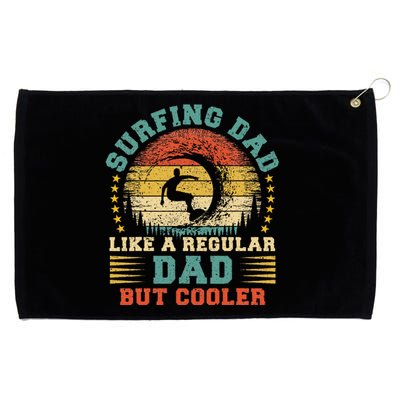 Vintage Surfing Dad Like A Regular Dad Surfing Father's Day Grommeted Golf Towel