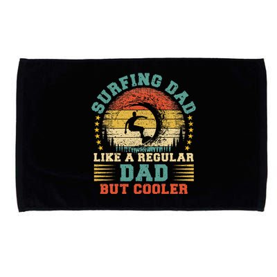 Vintage Surfing Dad Like A Regular Dad Surfing Father's Day Microfiber Hand Towel