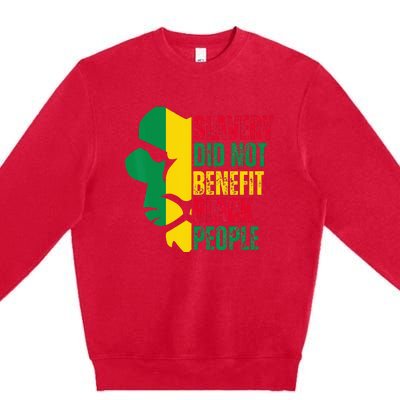 Vintage Slavery Did Not Benefit Black People Premium Crewneck Sweatshirt