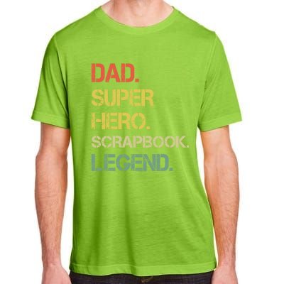 Vintage Style Dad Hero Scrapbook Legend Fathers Day Gift Adult ChromaSoft Performance T-Shirt