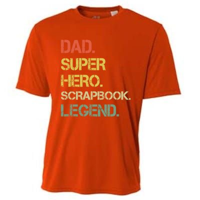 Vintage Style Dad Hero Scrapbook Legend Fathers Day Gift Cooling Performance Crew T-Shirt