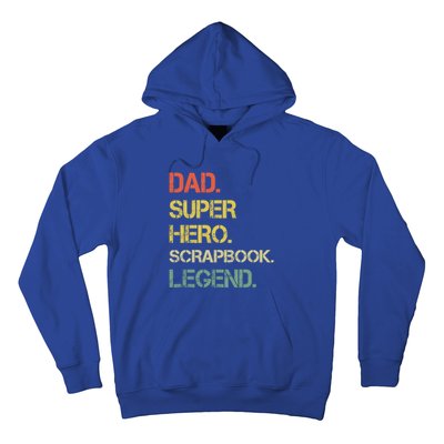 Vintage Style Dad Hero Scrapbook Legend Fathers Day Gift Hoodie