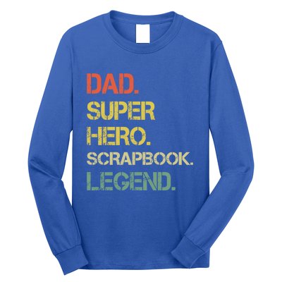 Vintage Style Dad Hero Scrapbook Legend Fathers Day Gift Long Sleeve Shirt