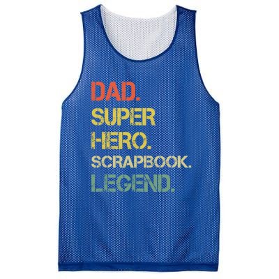 Vintage Style Dad Hero Scrapbook Legend Fathers Day Gift Mesh Reversible Basketball Jersey Tank