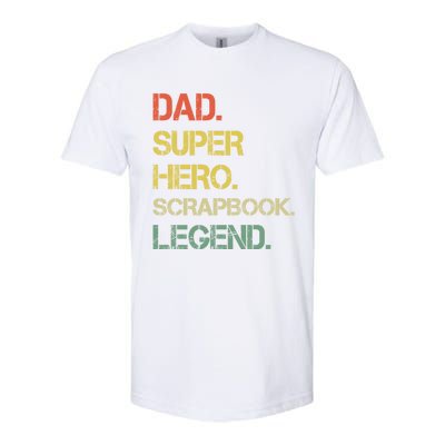 Vintage Style Dad Hero Scrapbook Legend Fathers Day Gift Softstyle CVC T-Shirt