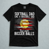 Vintage Softball Dad Like A Baseball Dad US Flag Fathers Day T-Shirt
