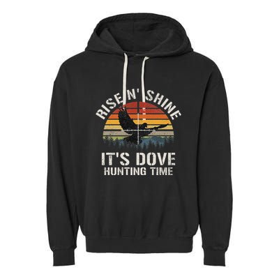 Vintage Sunset Dove Hunting Season Garment-Dyed Fleece Hoodie