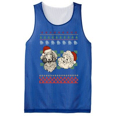 Vintage Santa Dachshund Retro Ugly Christmas Doxie Holiday Gift Mesh Reversible Basketball Jersey Tank