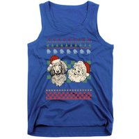 Vintage Santa Dachshund Retro Ugly Christmas Doxie Holiday Gift Tank Top