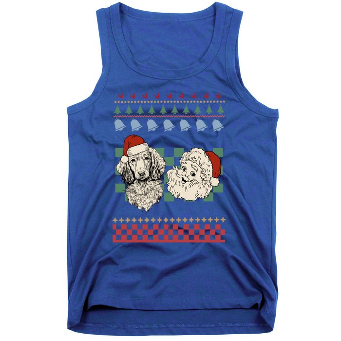 Vintage Santa Dachshund Retro Ugly Christmas Doxie Holiday Gift Tank Top