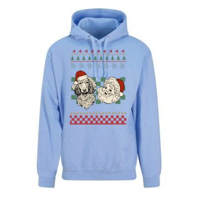 Vintage Santa Dachshund Retro Ugly Christmas Doxie Holiday Gift Unisex Surf Hoodie