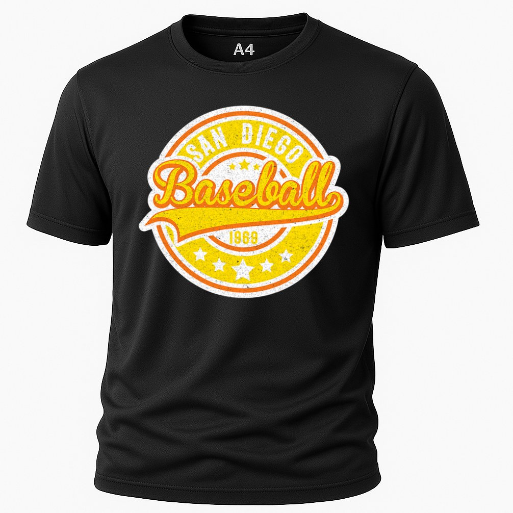 Vintage San Diego SD Baseball Game Day Padre Cooling Performance Crew T-Shirt