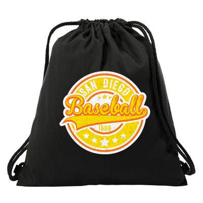 Vintage San Diego SD Baseball Game Day Padre Drawstring Bag