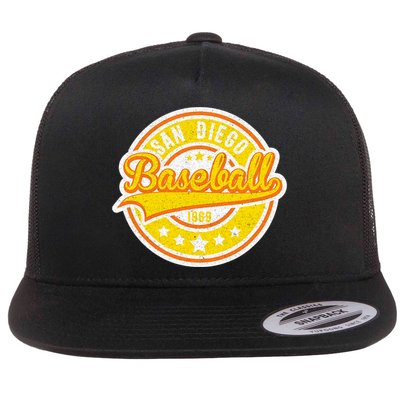 Vintage San Diego SD Baseball Game Day Padre Flat Bill Trucker Hat