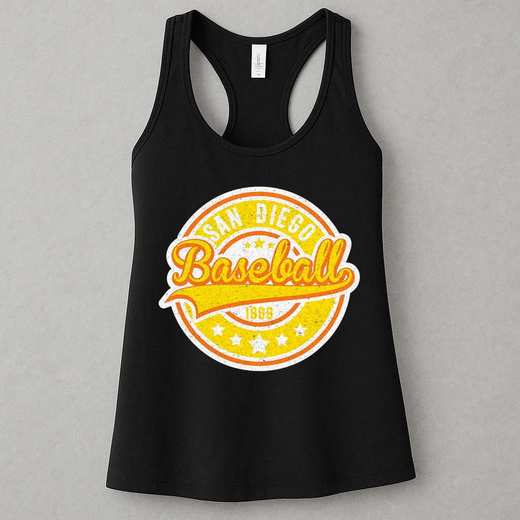 Vintage San Diego SD Baseball Game Day Padre Womens Tank Top