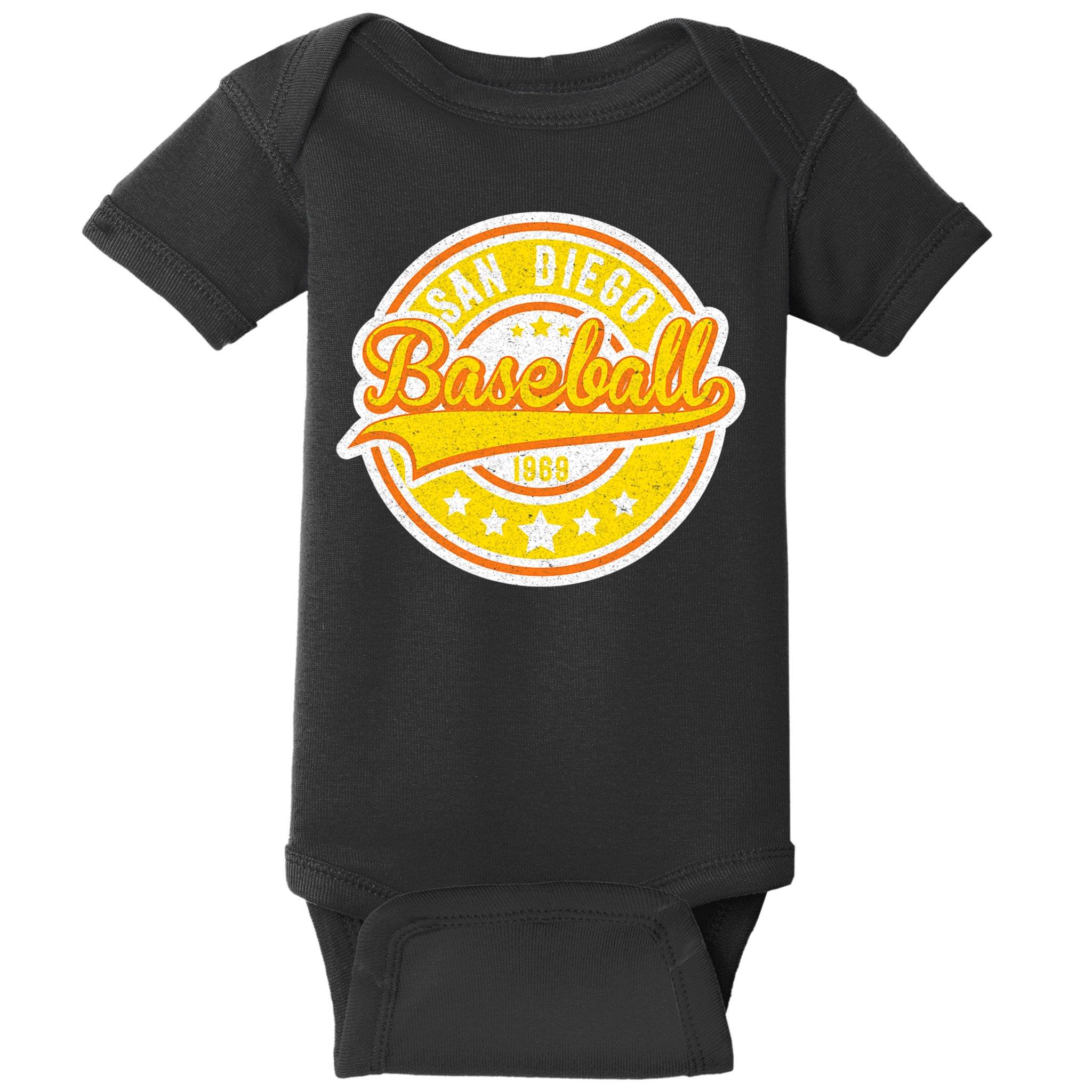 Vintage San Diego SD Baseball Game Day Padre Baby Bodysuit