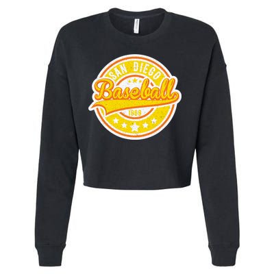 Vintage San Diego SD Baseball Game Day Padre Cropped Pullover Crew
