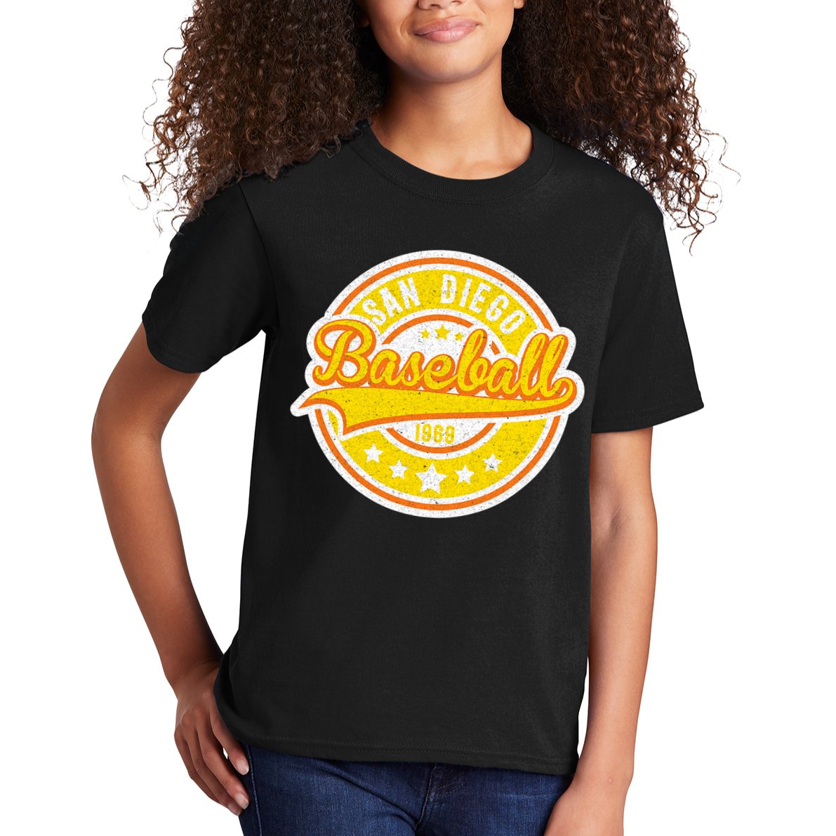 Vintage San Diego SD Baseball Game Day Padre Kids T-Shirt