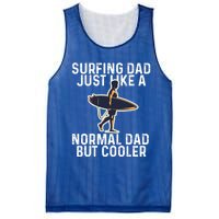 Vintage Surfing Dad Just Like A Normal Dad But Cooler Gift Mesh Reversible Basketball Jersey Tank