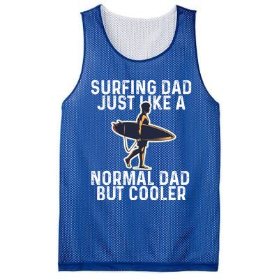 Vintage Surfing Dad Just Like A Normal Dad But Cooler Gift Mesh Reversible Basketball Jersey Tank