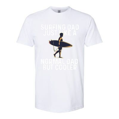 Vintage Surfing Dad Just Like A Normal Dad But Cooler Gift Softstyle CVC T-Shirt