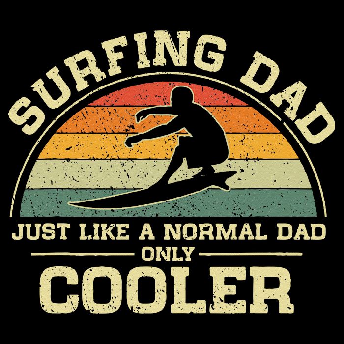 Vintage Surfing Dad Just Like A Normal Dad Only Cooler Backpack