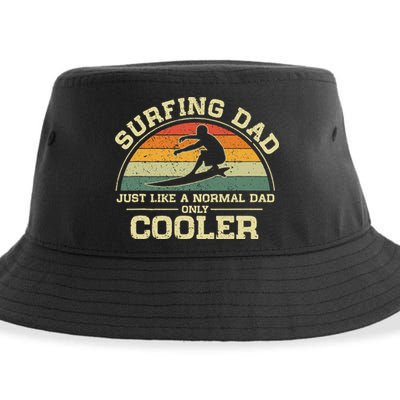 Vintage Surfing Dad Just Like A Normal Dad Only Cooler Sustainable Bucket Hat
