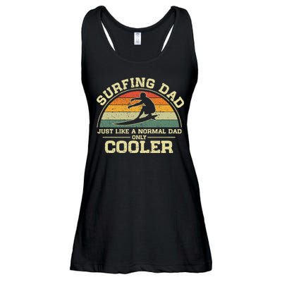Vintage Surfing Dad Just Like A Normal Dad Only Cooler Ladies Essential Flowy Tank