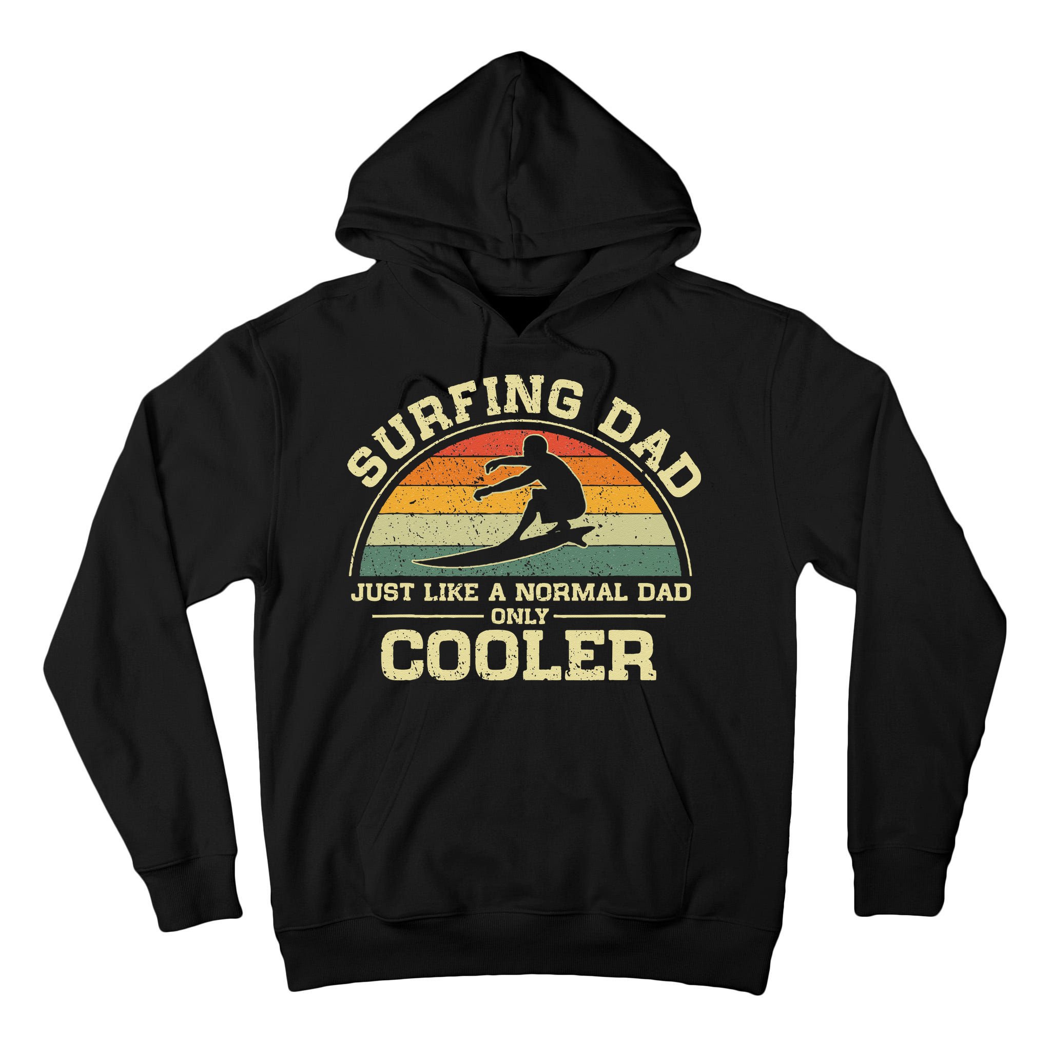 Vintage Surfing Dad Just Like A Normal Dad Only Cooler Tall Hoodie