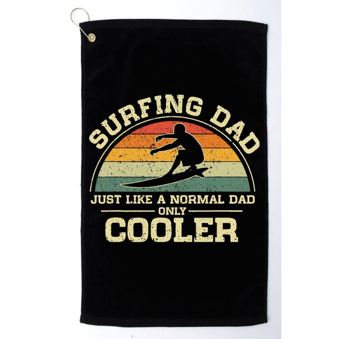 Vintage Surfing Dad Just Like A Normal Dad Only Cooler Golf Towel