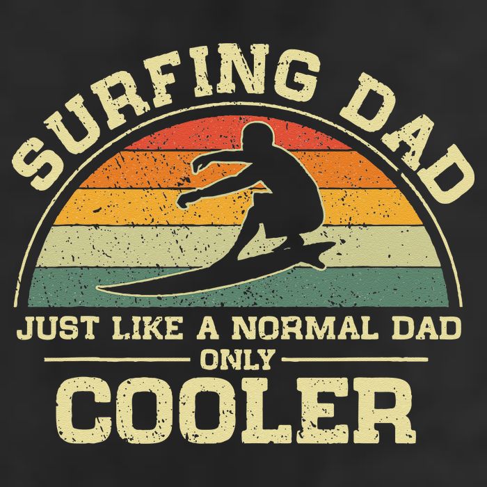 Vintage Surfing Dad Just Like A Normal Dad Only Cooler Golf Towel