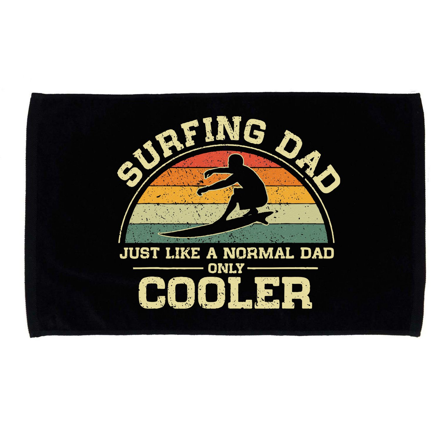 Vintage Surfing Dad Just Like A Normal Dad Only Cooler Microfiber Hand Towel
