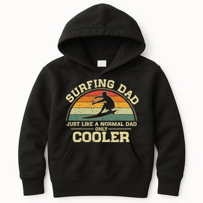 Vintage Surfing Dad Just Like A Normal Dad Only Cooler Kids Hoodie