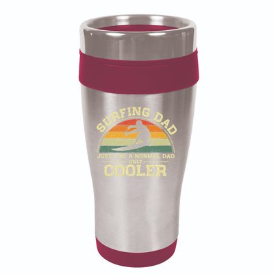 Vintage Surfing Dad Just Like A Normal Dad Only Cooler 16oz Travel Tumbler