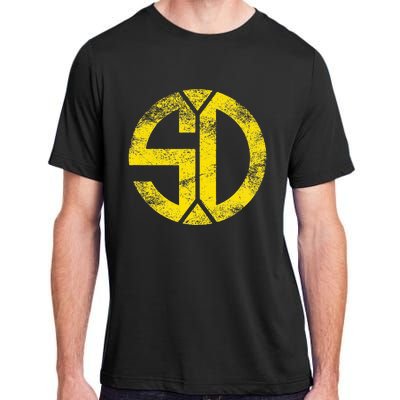 Vintage San Diego Sd Home Monogram Game Day Padre Adult ChromaSoft Performance T-Shirt