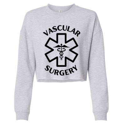 Vascular Surgery Doctor Nurse Medical Caduceus Gift Cropped Pullover Crew