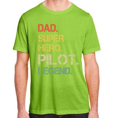 Vintage Style Dad Hero Pilot Legend Fathers Day Gift Adult ChromaSoft Performance T-Shirt