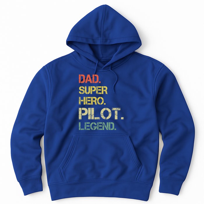 Vintage Style Dad Hero Pilot Legend Fathers Day Gift Hoodie