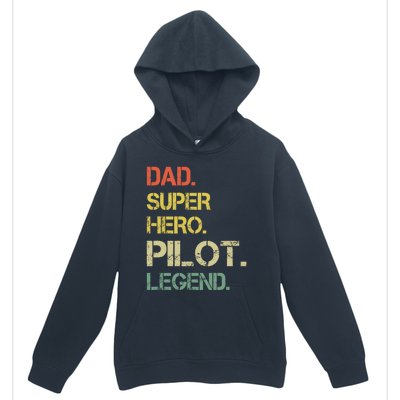 Vintage Style Dad Hero Pilot Legend Fathers Day Gift Urban Pullover Hoodie