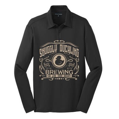 Vintage Snuggly Duckling Brewing Tangled Inspired Silk Touch Performance Long Sleeve Polo