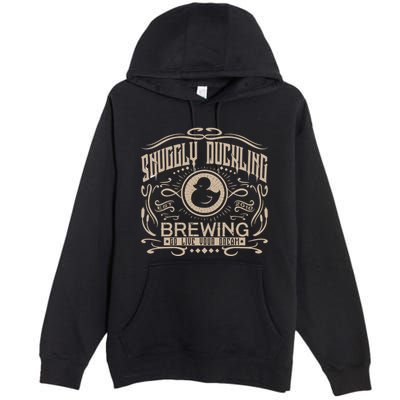 Vintage Snuggly Duckling Brewing Tangled Inspired Premium Pullover Hoodie