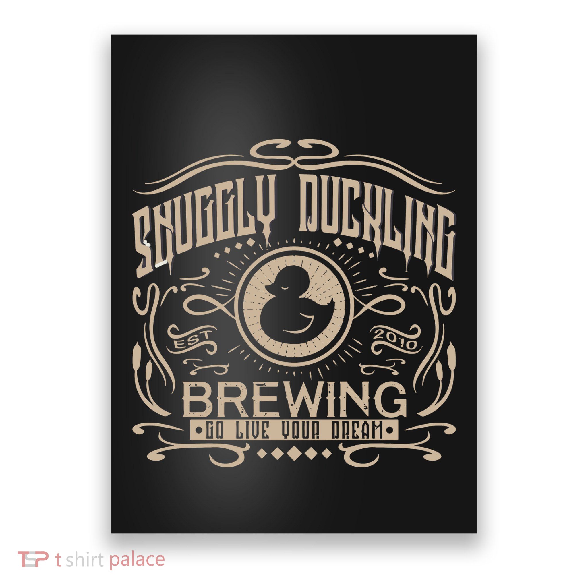 Vintage Snuggly Duckling Brewing Tangled Inspired Poster