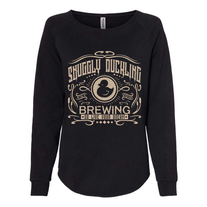 Vintage Snuggly Duckling Brewing Tangled Inspired Womens California Wash Sweatshirt