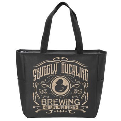 Vintage Snuggly Duckling Brewing Tangled Inspired Zip Tote Bag