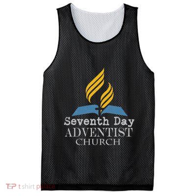 Vintage Seventh Day Adventist Church Jesus Christ Religion Mesh Reversible Basketball Jersey Tank