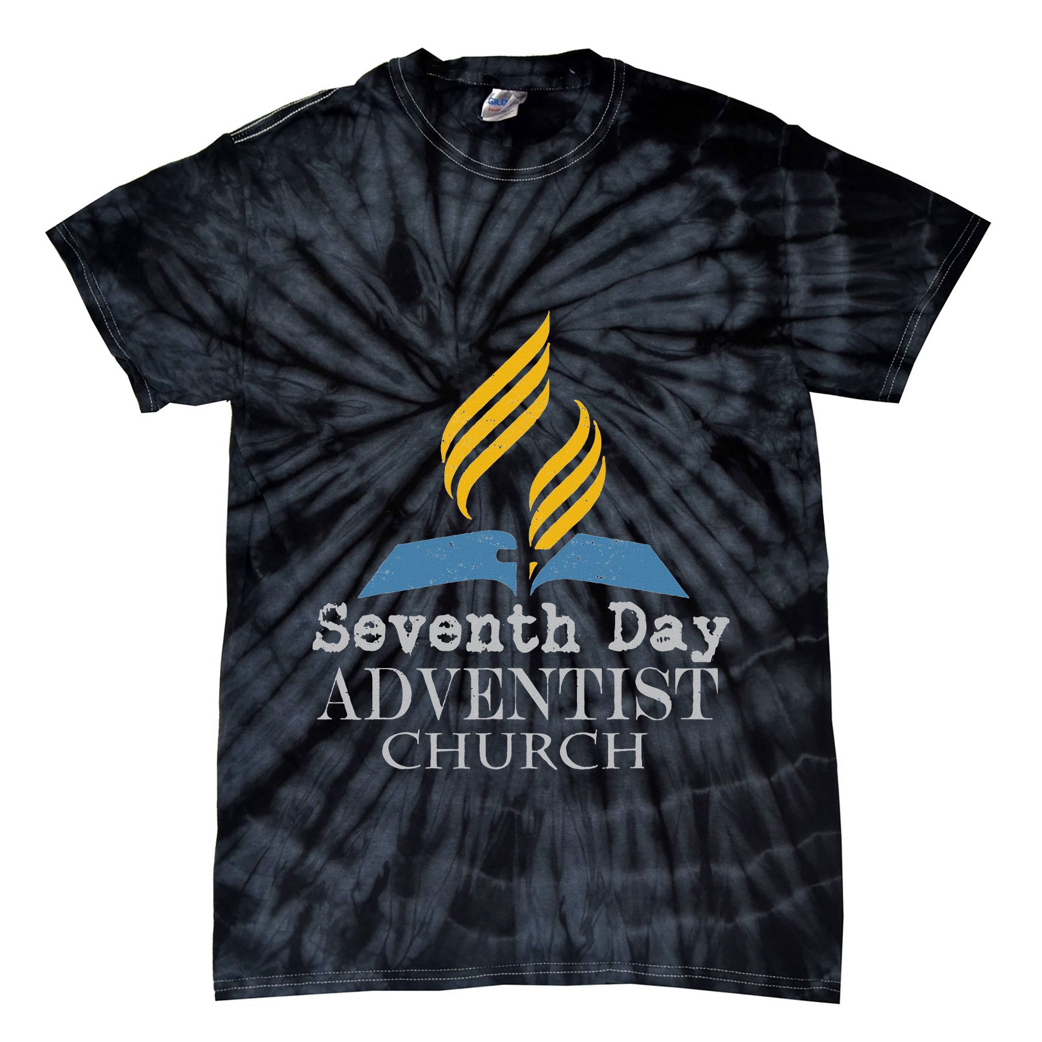 Vintage Seventh Day Adventist Church Jesus Christ Religion Tie-Dye T-Shirt